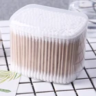 300pcs OEM FYYM Factory Cotton Bud Cotton Swab Bamboo/wooden Stick With Customized Double Head