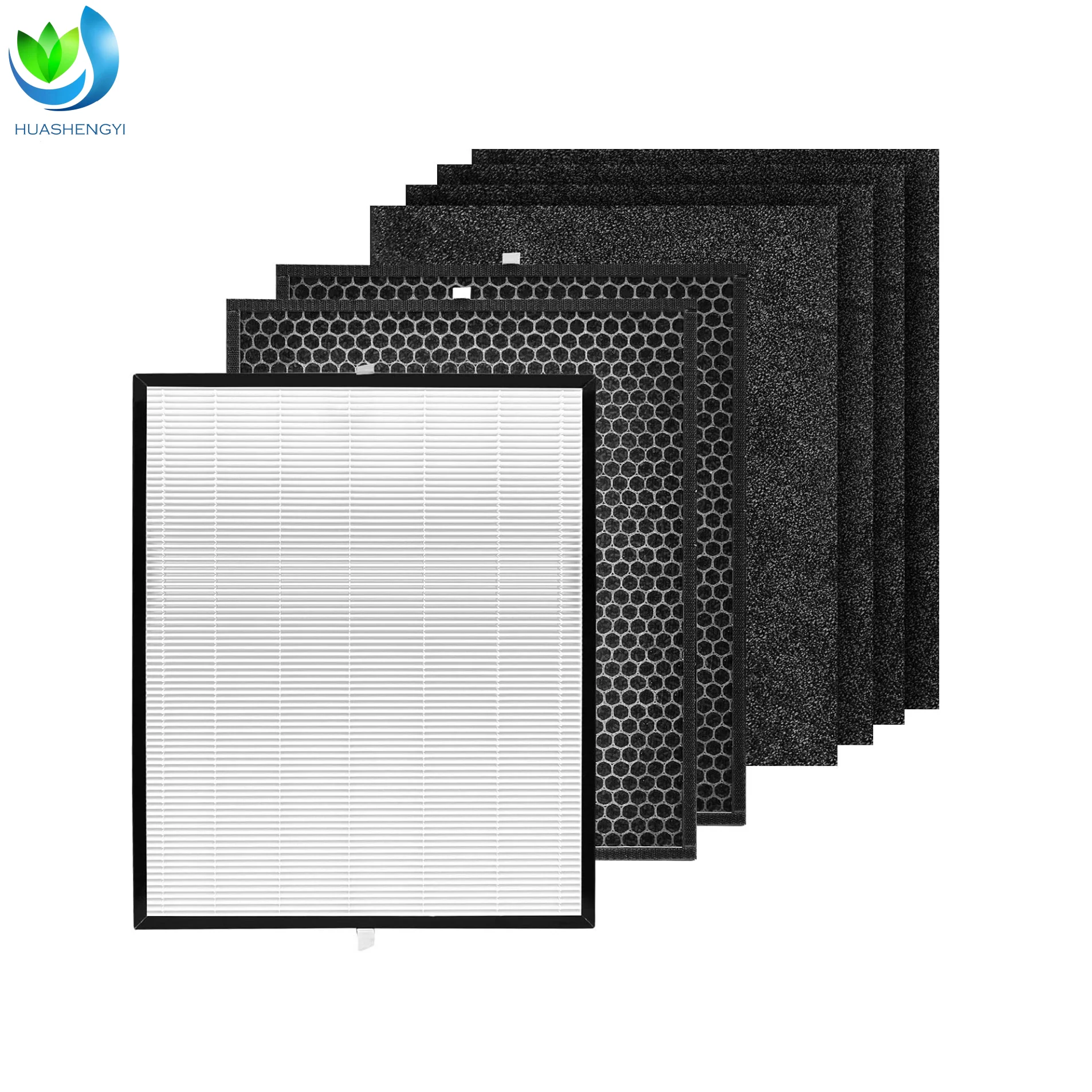 product walson household air purifier filter hepa air purifier filter hepa activated carbon for dust pollen pm25 odor protection-2
