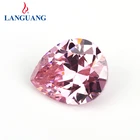 Pear Gem Hot Selling Artificial Water Drop Cutting Pear Shaped Natural Pink Diamond Loose Gem Cubic Zirconia Gem