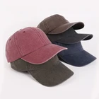 Cap Custom Embroidery Outdoor Adjustable Cotton Plain Distressed Vintage Washed Dad Baseball Sports Cap