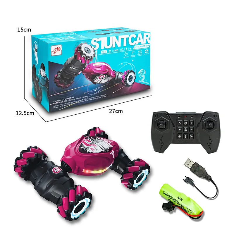 2.4G Stunt Remote Control Car Toy Gesture Sensing RC Stunt Car Rotation 360 Dual Control RC  Car for Kids