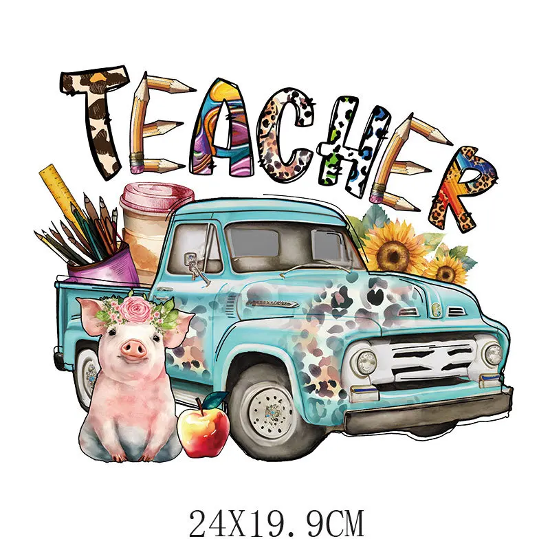 High Elastic Washable Dtf 3d Vinyl Teacher Topic Heat Transfer Designs Ready To Press For T Shirt