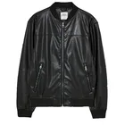 Leather Jacket OEM Custom Men Fashion Pu Leather Jacket Bomber Leather Jacket