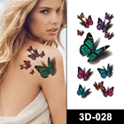 Butterfly Tattoo Tattoo Tattoo Wholesale High Quality Glamorous Body Art Various Lively Butterfly 3D Tattoo