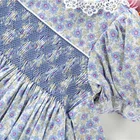 C6765 Flower Kids Dresses Girls Boutique Smocked Dresses Hand Made Frock Cotton Children's Clothes
