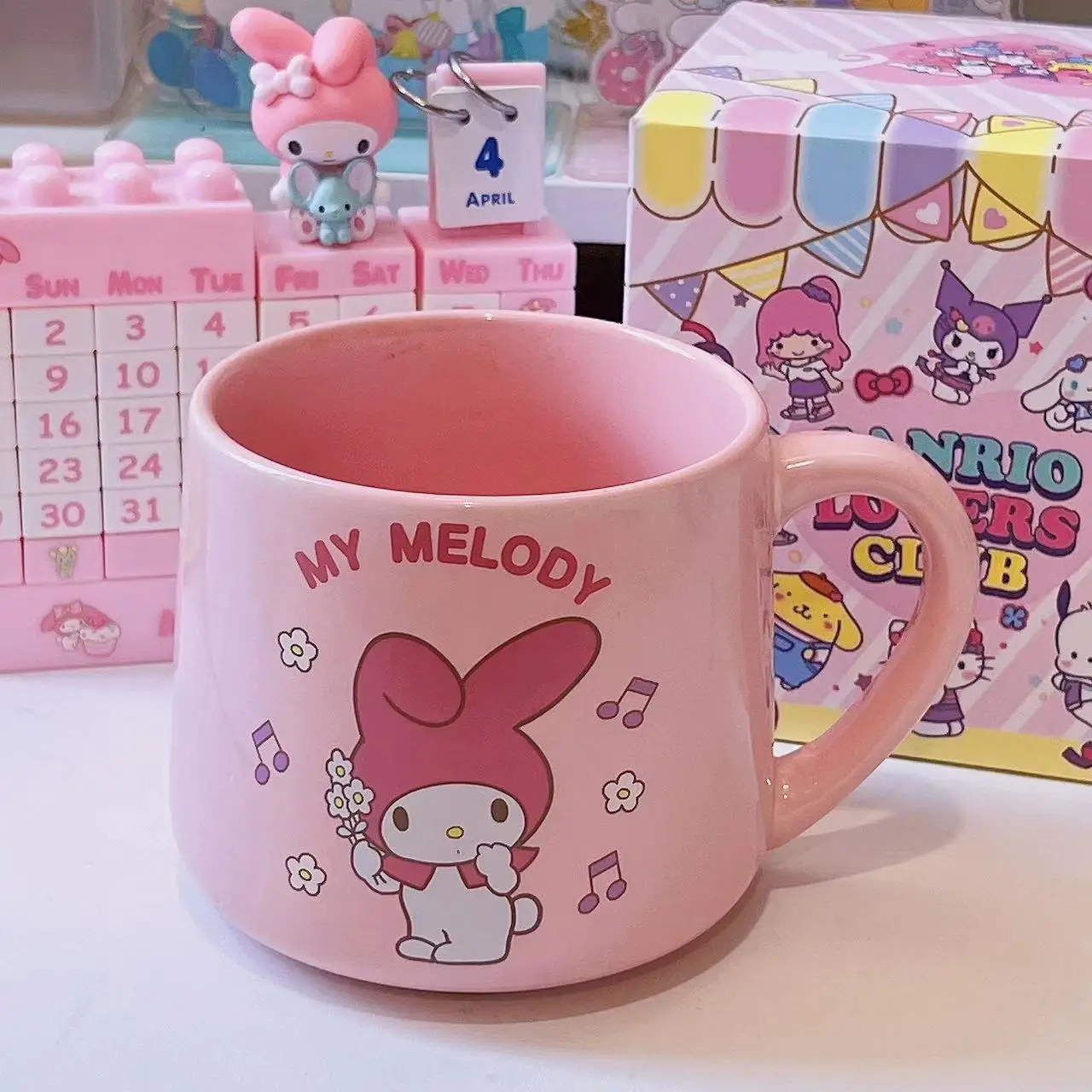 MB1 450ml Sanrio Ceramic Water Mug Kawaii Anime Cinnamoroll My melody Kuromi Cute Kids Gifts Office Coffee Water Cup