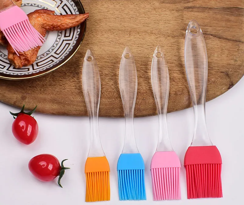 Customized All-in-one Translucent Handle Silicone Spatula Butter Cream Mixing Spatula Cake Baking Spatula Tool