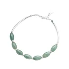 Bead New S925 Sterling Silver Jade Jade Bead Women's Fresh And Simple Original Bracelet