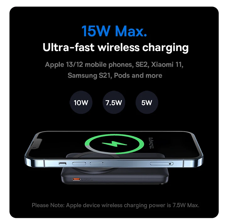 Power Bank Baseus 10.000 mAh 20W + Câble Type-C-to Type-C 60W en 2 Couleurs Noir et Blanc-12