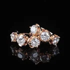 Stud Diamond GuangXi Wuzhou Starsgem 14K-Gold Stud Real Diamond Earring For Women
