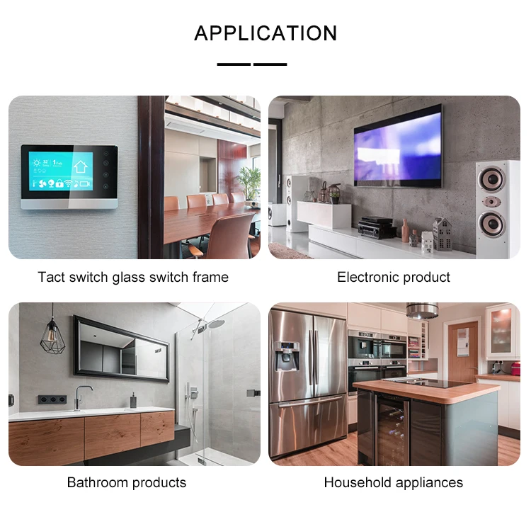 Kitchen cookware black crystal induction cooker heating touch screen