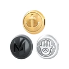 Bead Wholesale Custom Logo Embossed High Quality Stainless Steel 6/8/10Mm Bead For Bracelet Jewelry