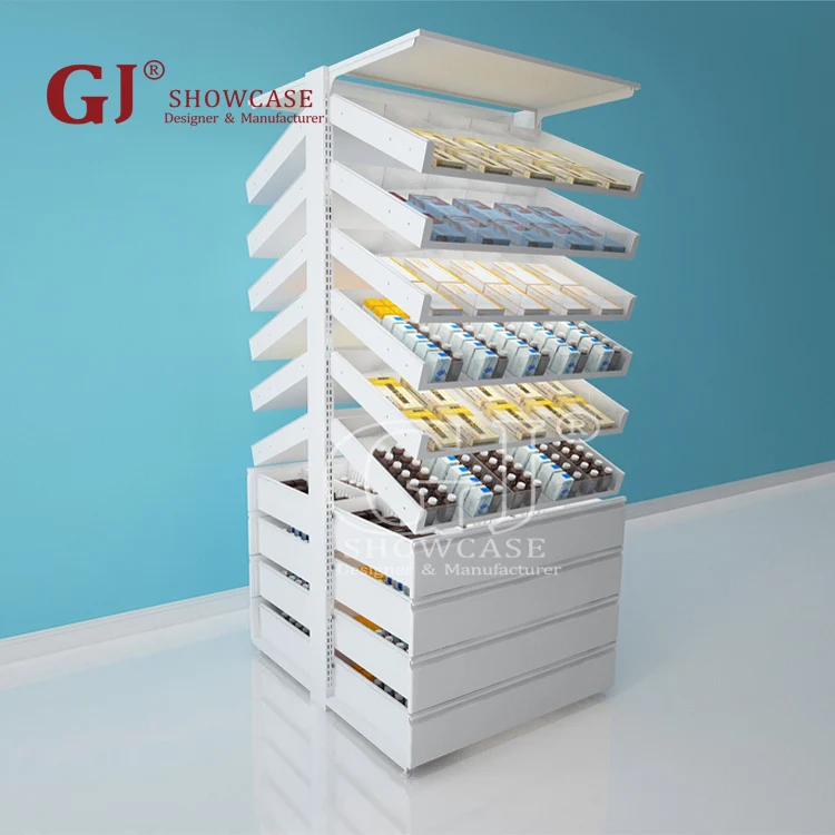 Custom Hospital Sliding Drawer Drugstore Display Shelving Pharmacy Shop Interior Design - Pharmacy shelves - 3 Custom Hospital Sliding Drawer Drugstore Display Shelving Pharmacy Shop Interior Design - Pharmacy shelves - 3