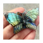 Labradorite Selling Natural Blue Hand Carved Polished Crystal Stone Labradorite Butterfly For Gift