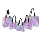 Bag Pvc Pvc Pvc Shopping Bags Custom Logo Boutique Gift Bag Fashion Trend Holographic Laser Transparent PVC Shopping Bag