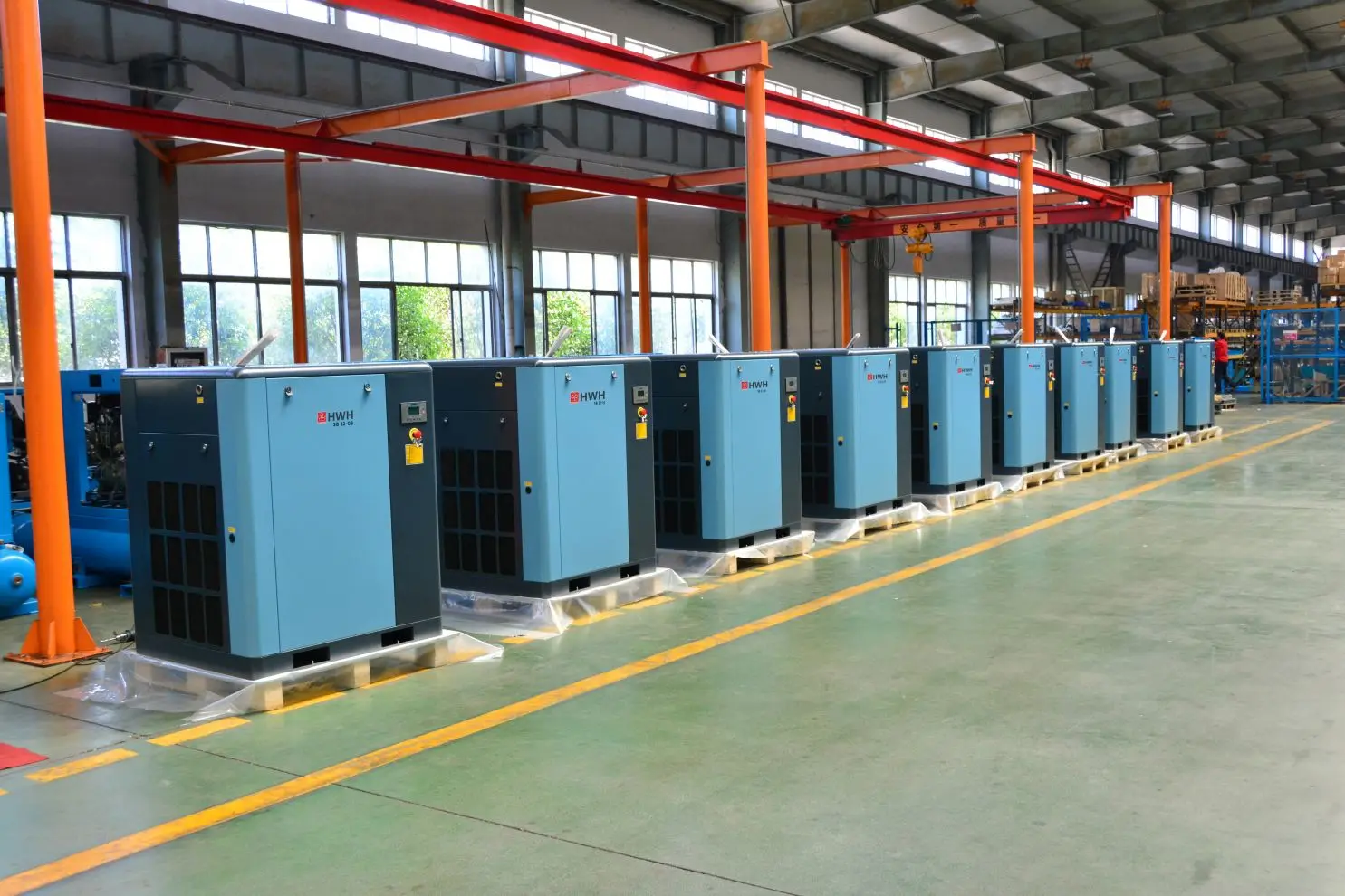 Factory Sale New 75kw 380v50hz Fixed Speed Industrial Equipment PM VSD Screw Air Compressor AC Power Engine Motor 8 Bar