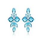 Light Earrings Simple Light Luxury European And Japanese Korean Edition Of The New Crystal 18K Gold Earrings