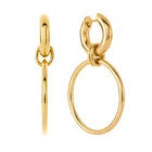 18k Gold Earrings Wholesale Luxury Jewelry 18K Gold Copper Large Laguna Hoops Earrings
