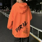 Black Customized Color Orange Plain Hoodies Men Custom Logo Print And Black Bulk Wholesale Hoodie
