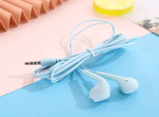 High Quality Cheap Macaron Colour Wired Earbuds Earphone 3.5mm in Ear Headphones