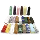 Natural Gemstone Wholesale Bulk 8-9cm Natural Gemstone Healing Stones Clear Rose Quartz Crystal Wand Point