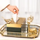 Decoration 2020 New Product Metal Glass Storage Tray For Home Decoration