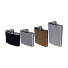 Gift Advertising Gift Stainless Steel Leather Cover Hip Flask