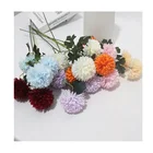 Chrysanthemum Wholesale 65CM New Handmade 3 Headed Chrysanthemum Silk Cloth Artificial Flowers Decoration
