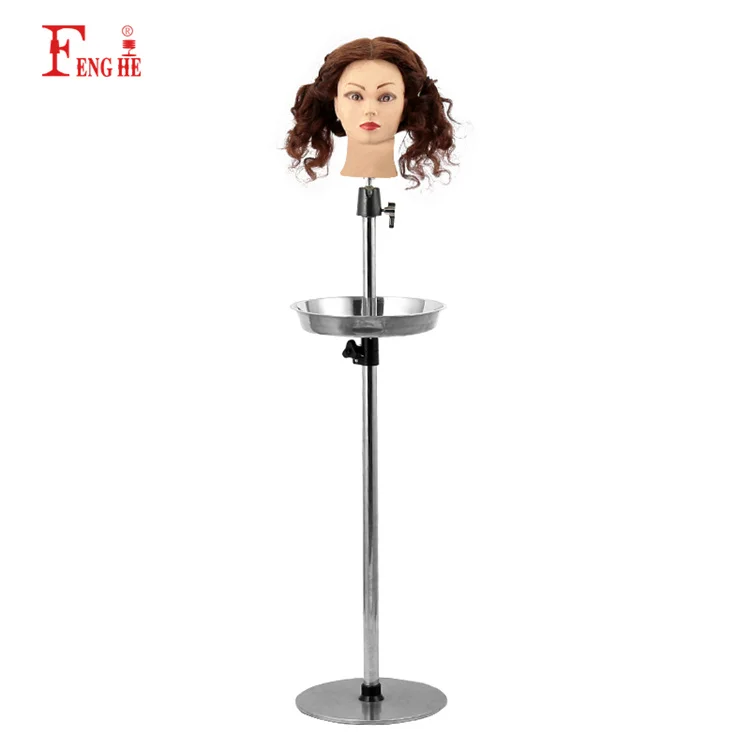 Wholesale Professional Canvas Head Holder Wig Stand Black Color Mannequin Head Tripod