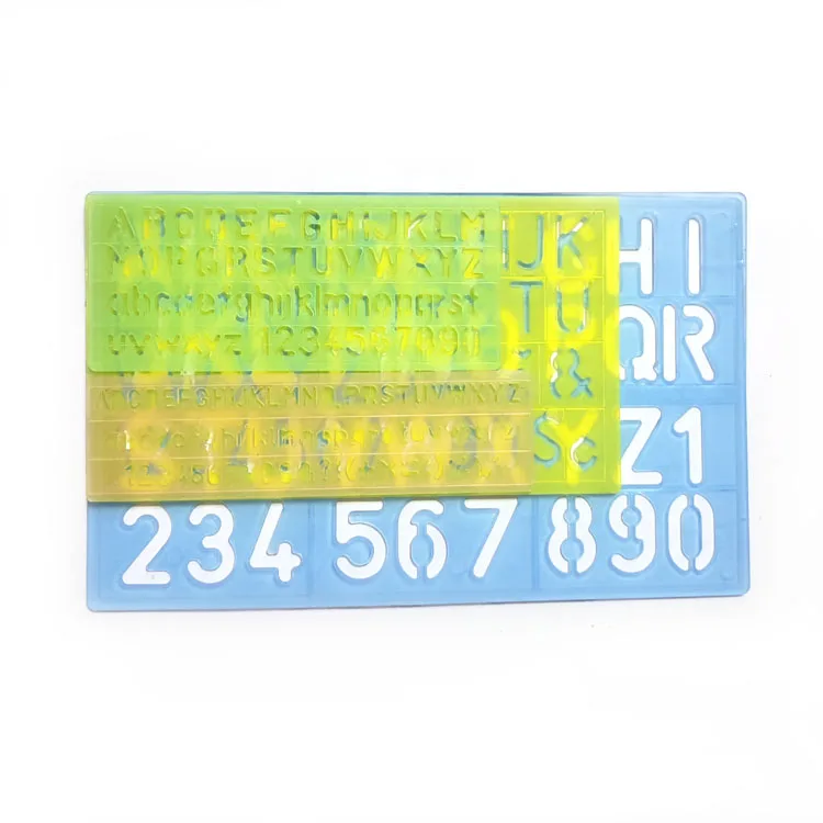 4pcs Eco-friendly Plastic Stencil Template Math Geometry Ruler Set for Primary School Students