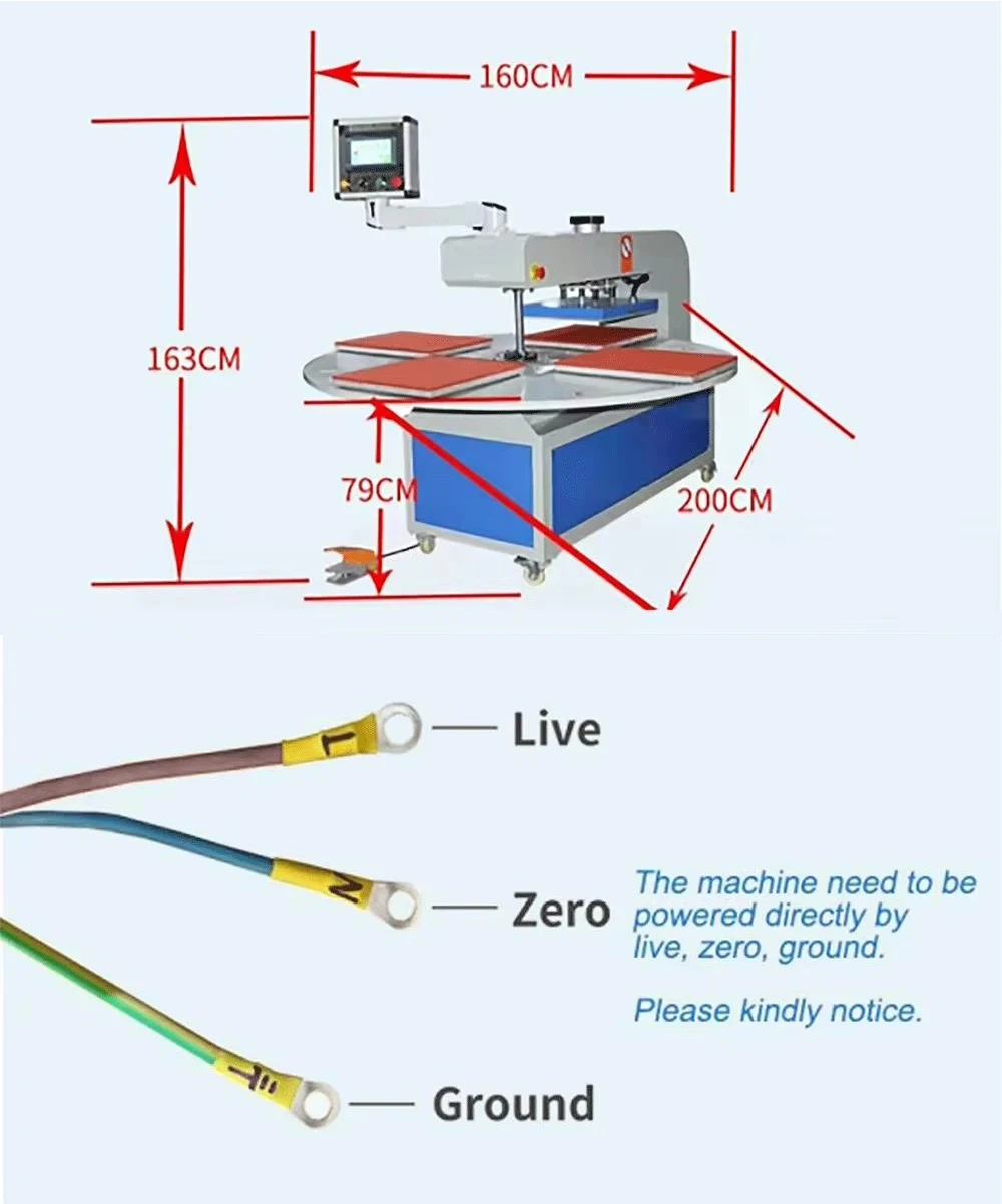 product factory sale cloths textiles heat transfer pneumatic 4060cm 4 station 1 head fully automatic heat press machine-4