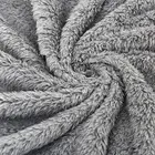 Fluffy Custom Color Super Cozy Best Fluffy Blanket Plush Grey Fleece Blanket Throw