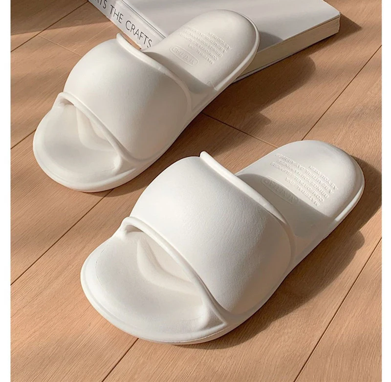 New Summer Home Slides Solid Color Bedroom Slippers Casual EVA Slippers Woman Shoes