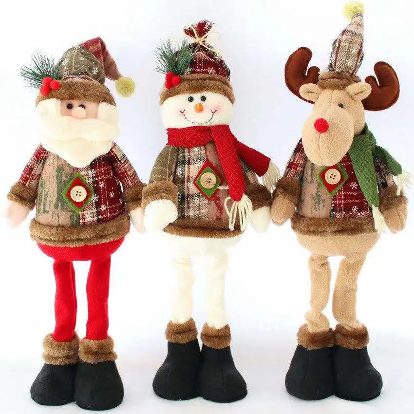 2021 new design santa claus doll christmas plush toys decoration
