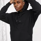 Men Black Black Men Hoodie Cheap Men Custom Hoodie Thick Cotton Black Plain Oversized Hoodies