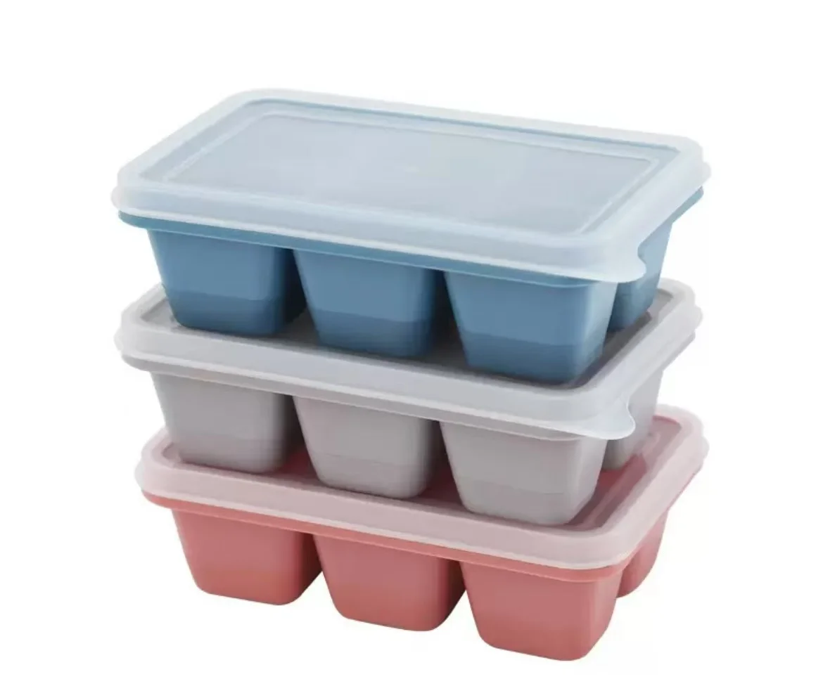 The 6 Cavity Silica Gel Ice Box Freezer Tool Ice Mold Household Ice Box with Cover supplier