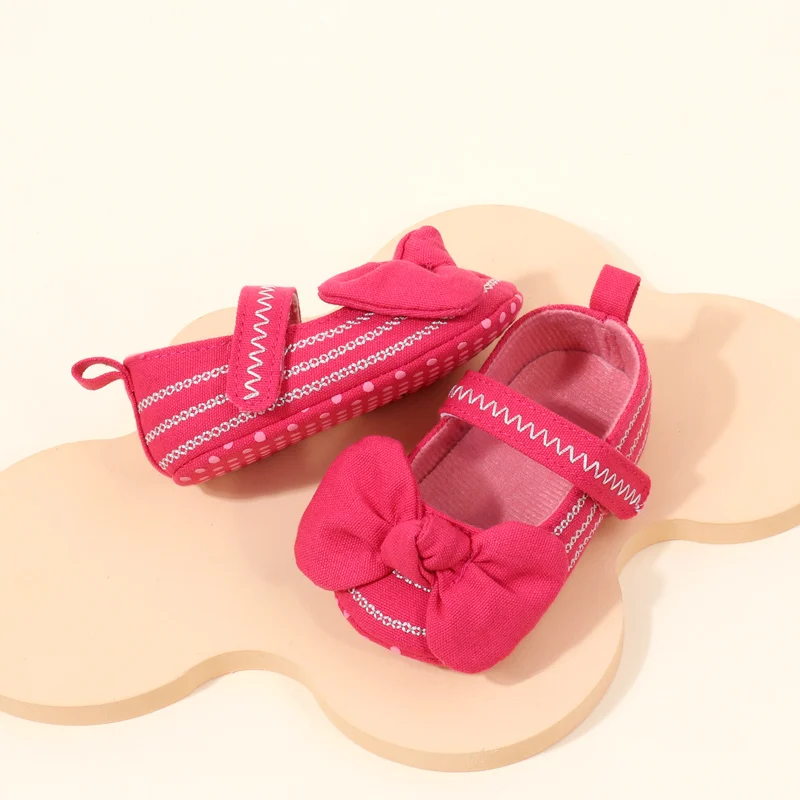 Factory Directly Beautiful Fancy Baby Girls Shoes Soft Sole Newborn Infant Shoes for Girls Cute Bowknot for Toddler Girls supplier