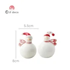 Family Figurine Custom Family Ceramic Personalized Christmas Snowman Deer Ornaments
