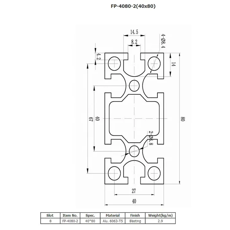 Industrial Folding Window Profile 40x80 Dimension Specification Double hollow aluminium extrusion folding door frame detail