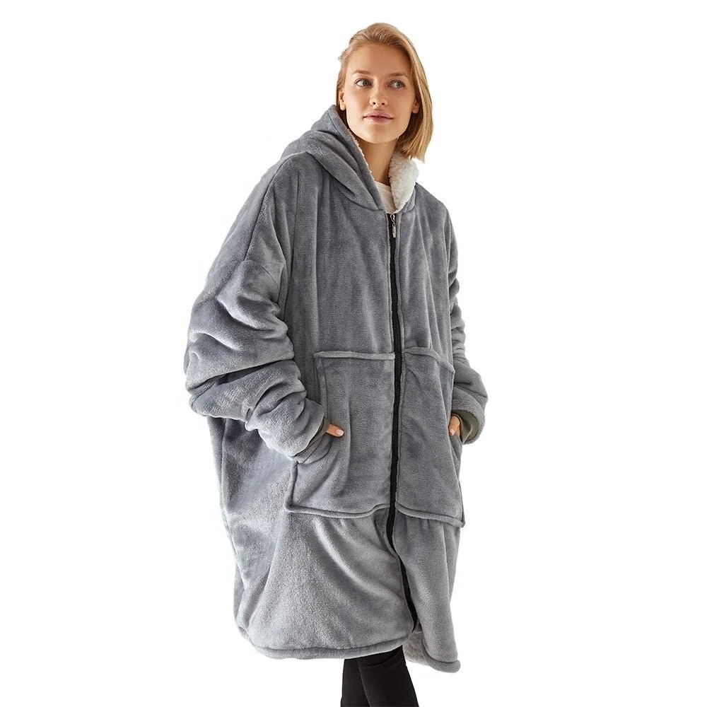 Unisex Fluffy Sherpa Warm Flannel Zip 