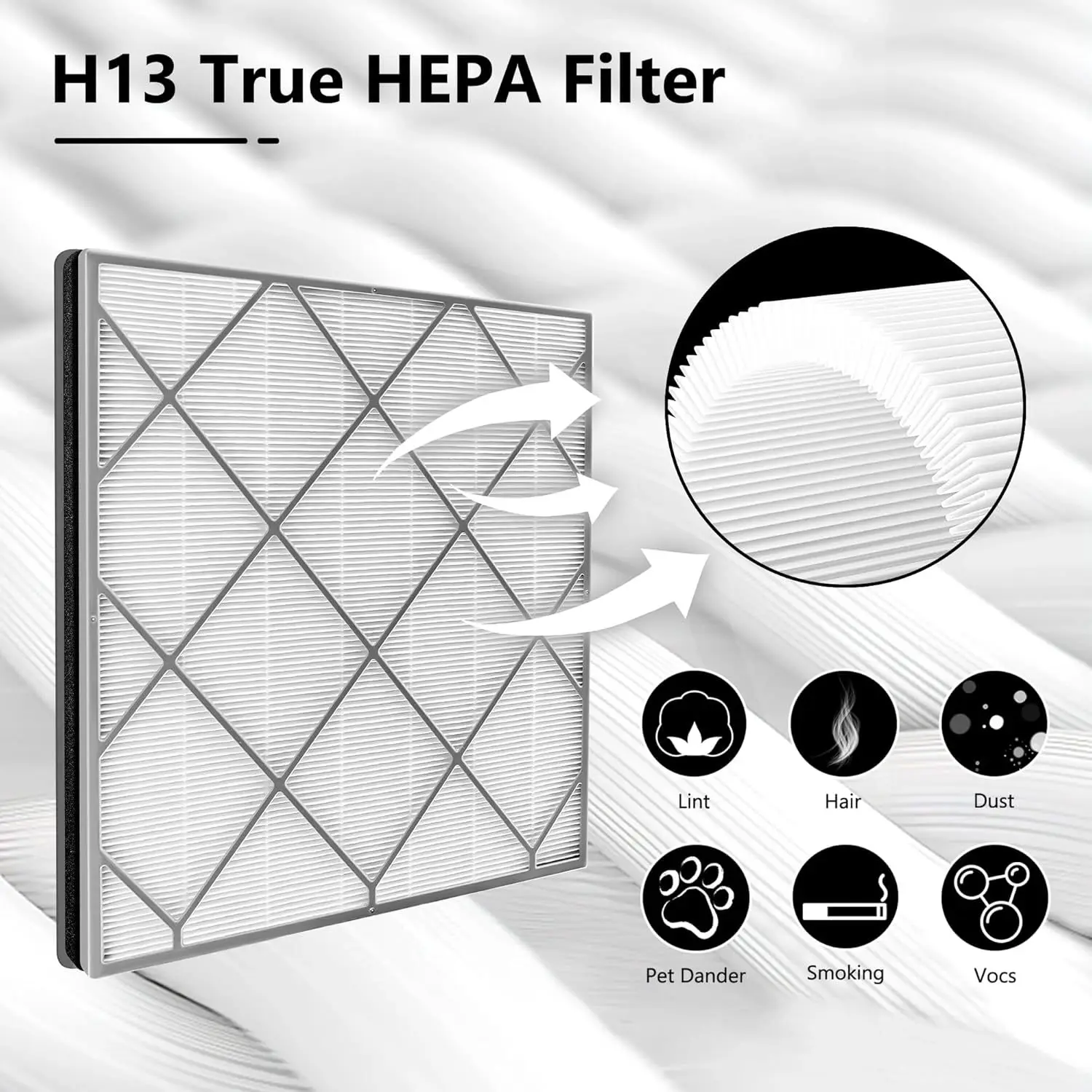 product walson true hepa filter replacement hepa air purifier filter h13 particle air cleaner with sharks he400 he401 he401c-2