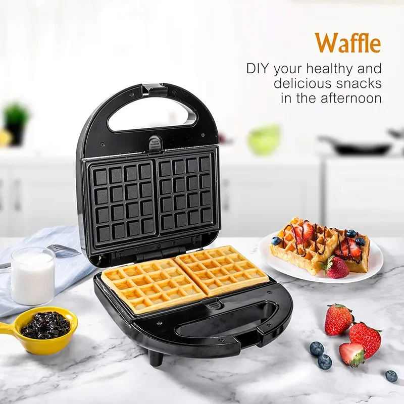 Hot Sale Waffle Maker Detachable Breakfast 6 in 1 Toaster Non Stick Sandwich Maker With Cool Touch Handle Sandwich Maker