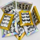 Eyelashes Synthetic Eyelash 25mm Mink Eyelash 5D Eyelashes Vendor 25mm Synthetic Fiber Real Mink Eyelash