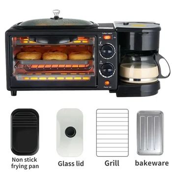 Home Appliances Electric Sandwich Machine 3 in 1 Breakfast Makers coffee maker sandwich toaster