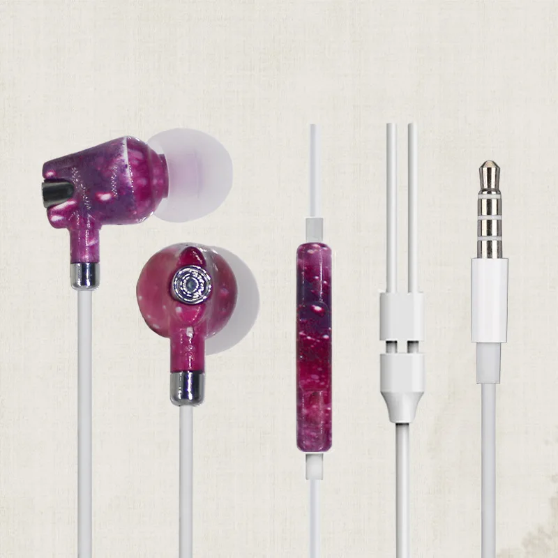 In Stock Premium Quality Phone Earphone 3.5mm In-ear Wired Earphone Painted Earphone for Apple Huawei oppo Xiaomi Mobile Phone