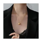 Round Bead Snake Bone Chain Frosted Steel Ball Personalized Round Bead Clavicle Pendant Necklace