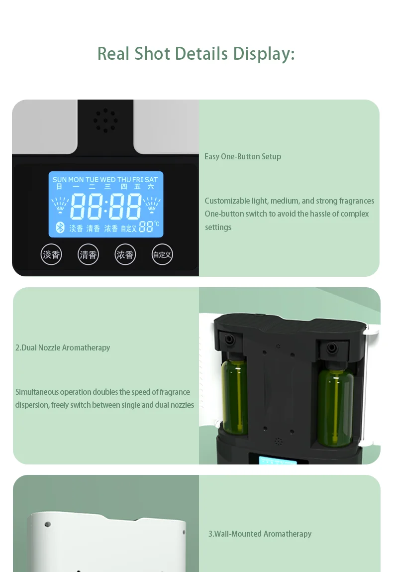 YAOJI Home Appliances Wall Mounted Essential Oil Diffuser Home Perfume Electric Air Pump Scent Oil Diffuser Manufacture