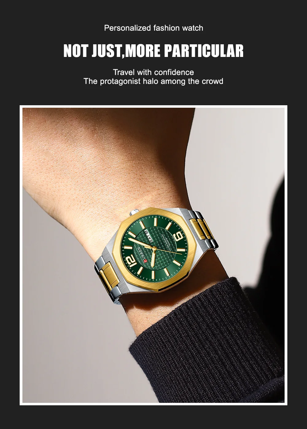 Curren 8476 Men's Watch Waterproof Quartz Steel Band Watch Business Casual Luminous Wristwatch