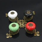 Knobs 10 Pack Retro Ceramic Knobs Vintage Dresser Kitchen Petal Cabinet Pulls And Knobs