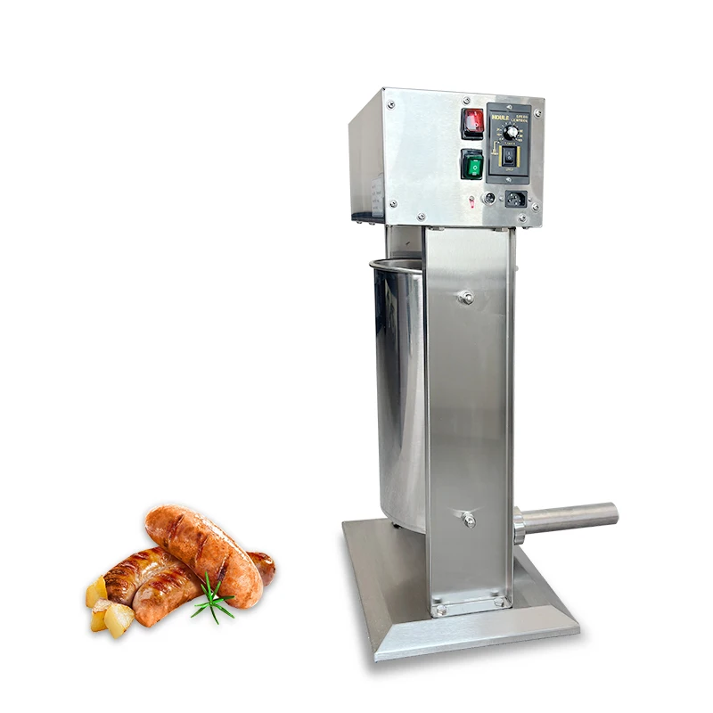 product 15l stainless steel electric vacuum sausage filler machine new condition meat stuffer pump motor core hotels factories-10